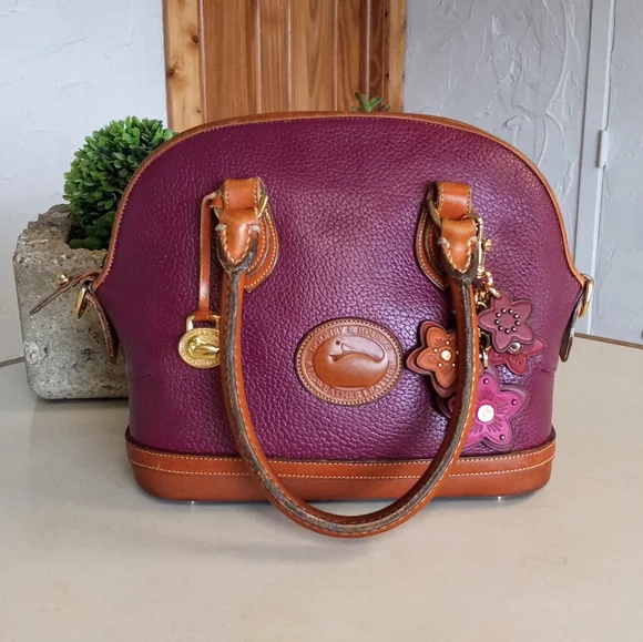 Dooney & Bourke Norfolk Satchel/Crossbody bag, 1990's. - Picture 4 of 10